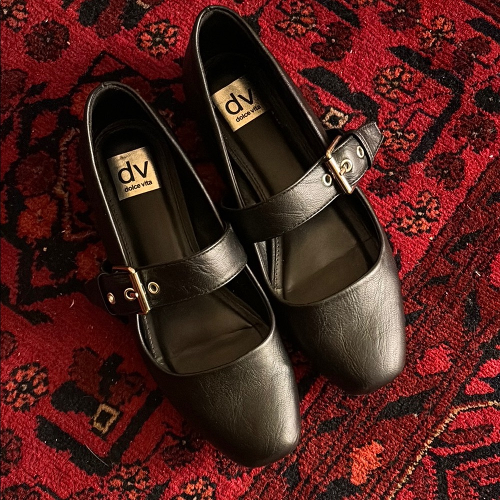 Dolce Vita Black Mary Jane Flats